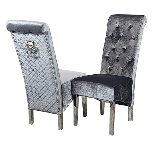 Emma Grey Shimmer Velvet Chairs